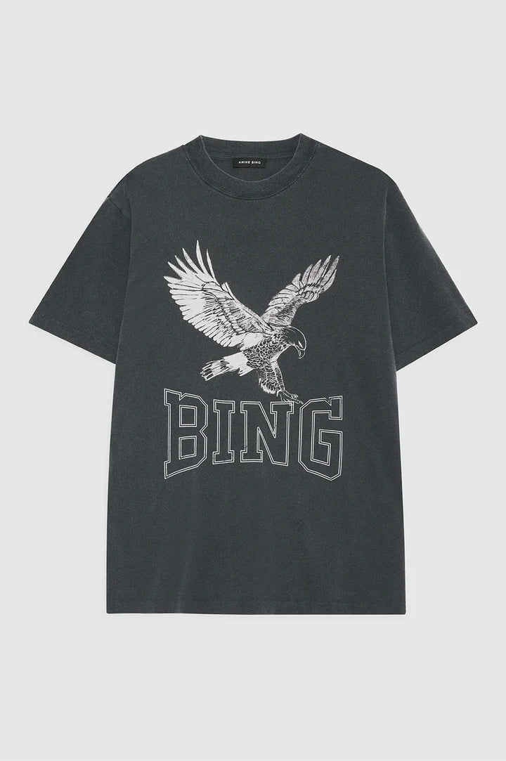 Anine Bing Lili Tee Retro Eagle Washed Black– Willow & Wolf Anine Bing Lili Tee Retro Eagle Washed Black– Willow & Wolf