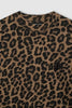 Anine Bing Avi Tee Black & Brown Leopard