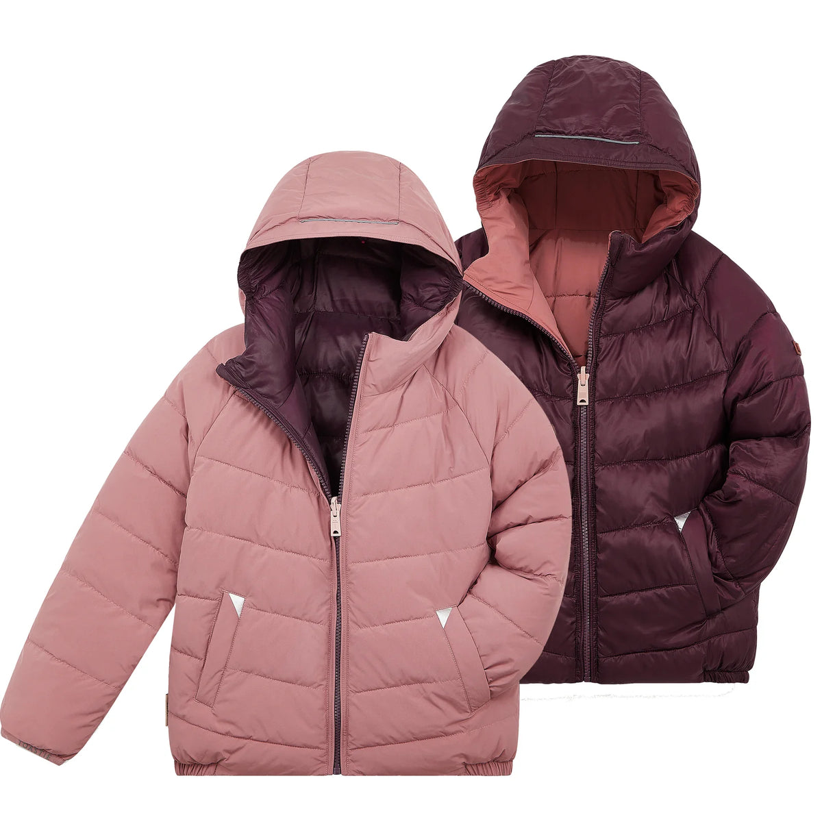 Toastie EcoReversible Kids Winter Jacket Damask Pink Black Cherry Willow Wolf Marlborough