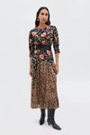 Rixo Meg Midi Dress in Mila Butterfly Mix