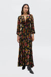 Rixo Emory Gown in Countryside Devoré Black