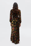 Rixo Emory Gown in Countryside Devoré Black