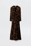 Rixo Emory Gown in Countryside Devoré Black