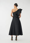 Dea Kudibal Flornette One-Shoulder Ruffle Evening Dress Black