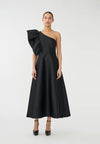 Dea Kudibal Flornette One-Shoulder Ruffle Evening Dress Black