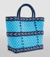 Lalo Large Iona Tote Bag - Blue/Navy/White