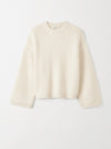 Soft Goat Chunky Crewneck in Feather White