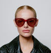 A. Kjaerbede Lilly Red Transparent Sunglasses
