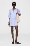 Anine Bing Plaza Shirt in Blue & White Mini Stripe