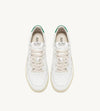 Autry Medalist Low Trainers In White and Green Leather