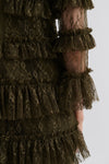 By Malina Carmine Long Sleeve Lace Maxi Dress