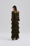 By Malina Carmine Long Sleeve Lace Maxi Dress