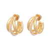 Talis Chains Claw Earrings Pearl