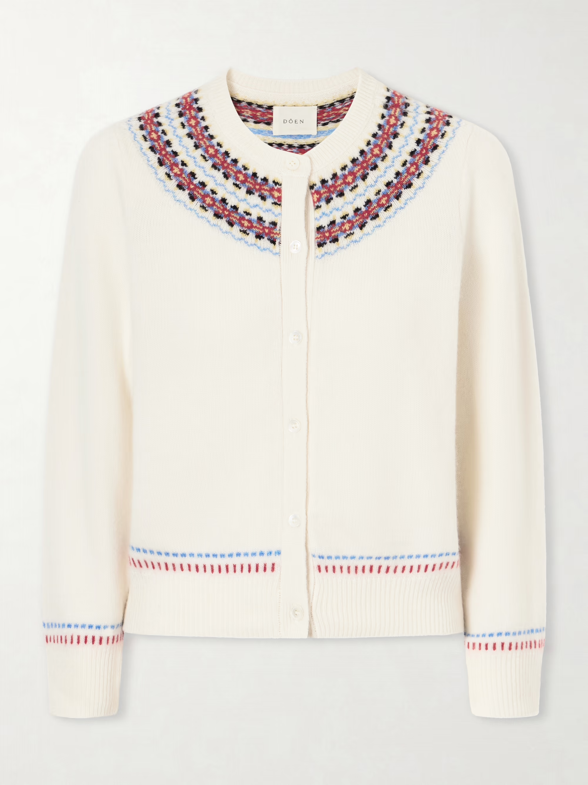 Doen Olympe Cardigan in Ivory Annecy Fair Isle– Willow & Wolf Marlborough