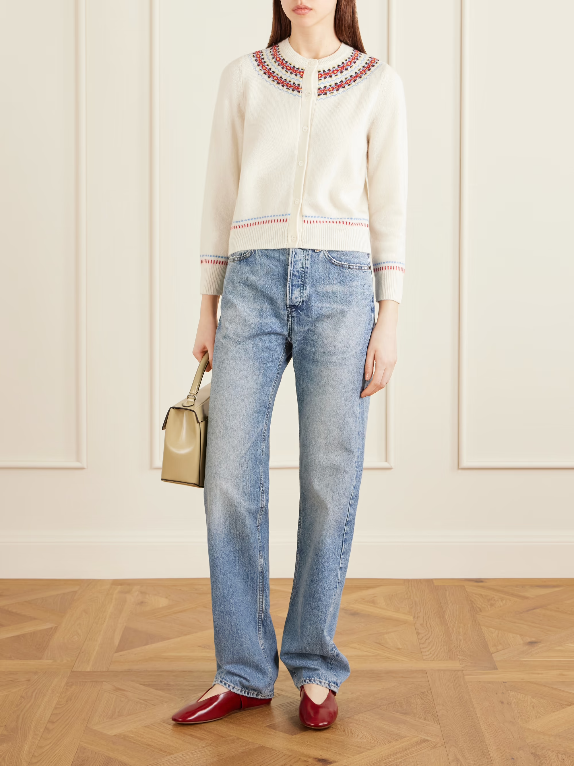 Doen Olympe Cardigan in Ivory Annecy Fair Isle– Willow & Wolf Marlborough