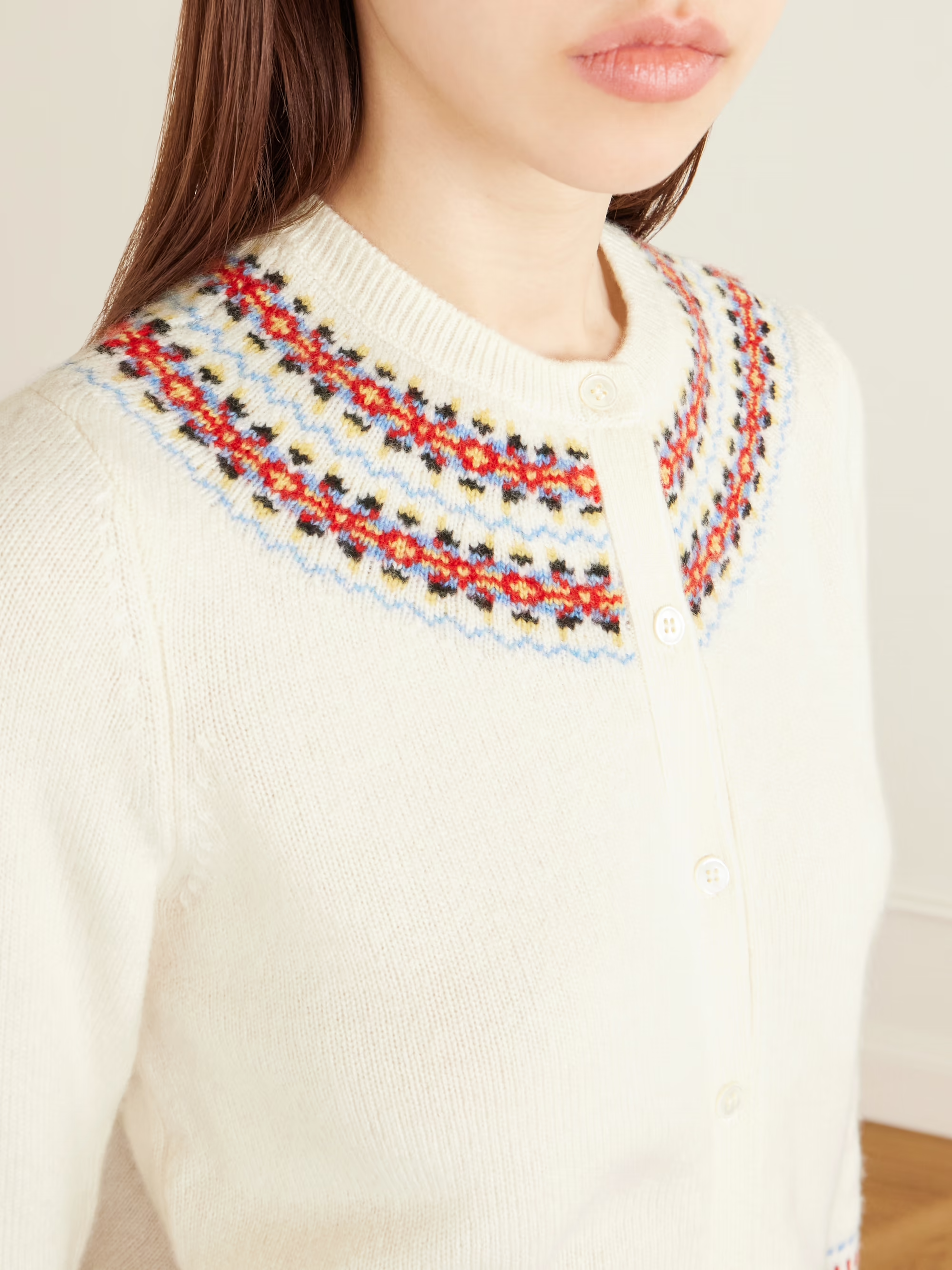 Doen Olympe Cardigan in Ivory Annecy Fair Isle– Willow & Wolf Marlborough