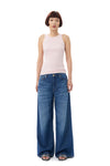 Ganni Light Pink Soft Cotton Rib Tank Top