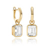 Heavenly London Les Formes The Gold Emerald Cut Drop Earrings