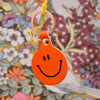 Ark Colour Design Smiley Face Key Fob Orange