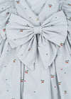 Konges Slojd Evia Long Sleeve Bow Dress Blue Cherry Coeur
