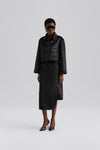 By Malina Seressa Faux Pony Hair Boxy Jacket