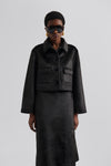 By Malina Seressa Faux Pony Hair Boxy Jacket