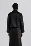 By Malina Seressa Faux Pony Hair Boxy Jacket