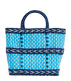 Lalo Large Iona Tote Bag - Blue/Navy/White