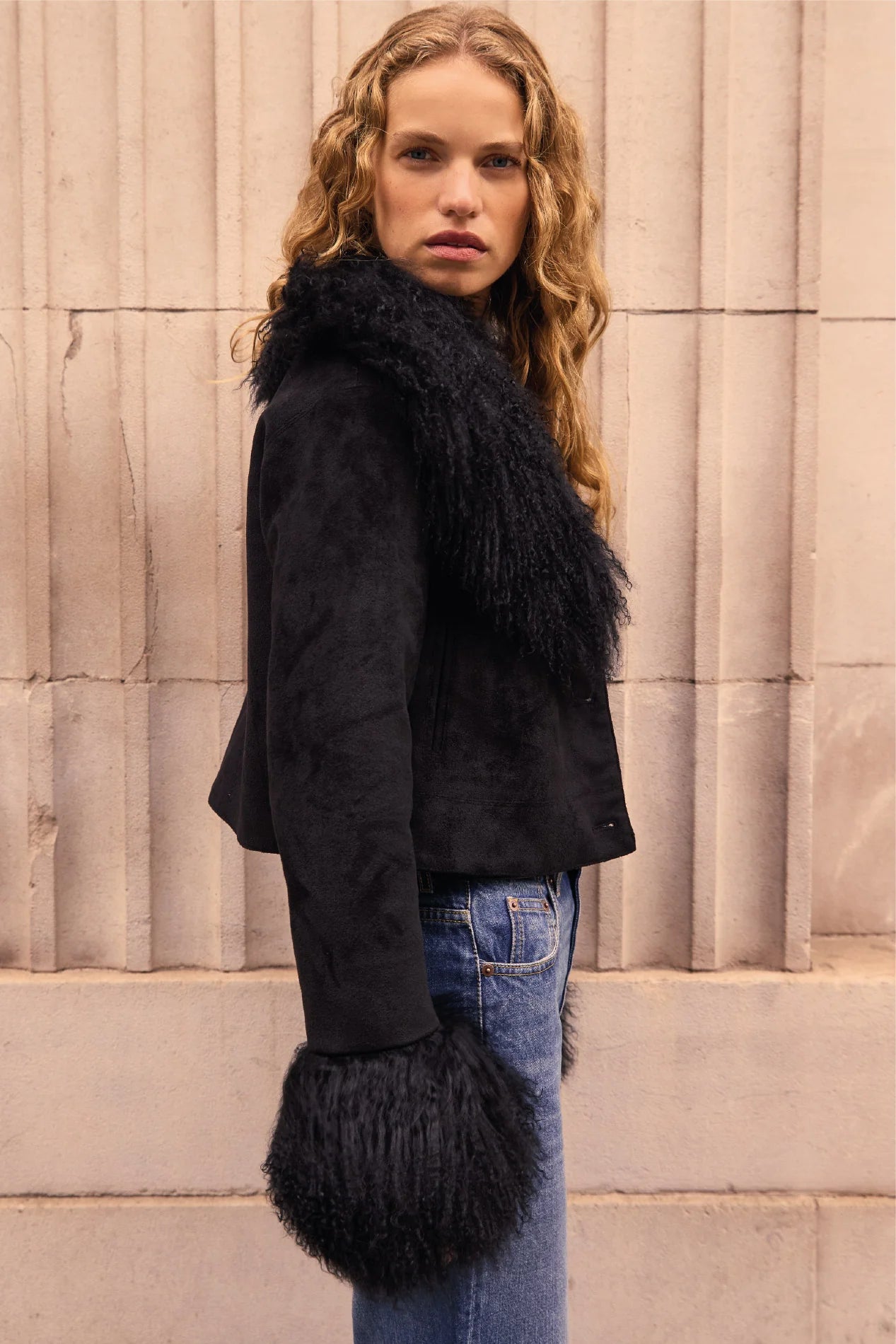 Charlotte Simone Cropped Penny Jacket in Black– Willow Wolf