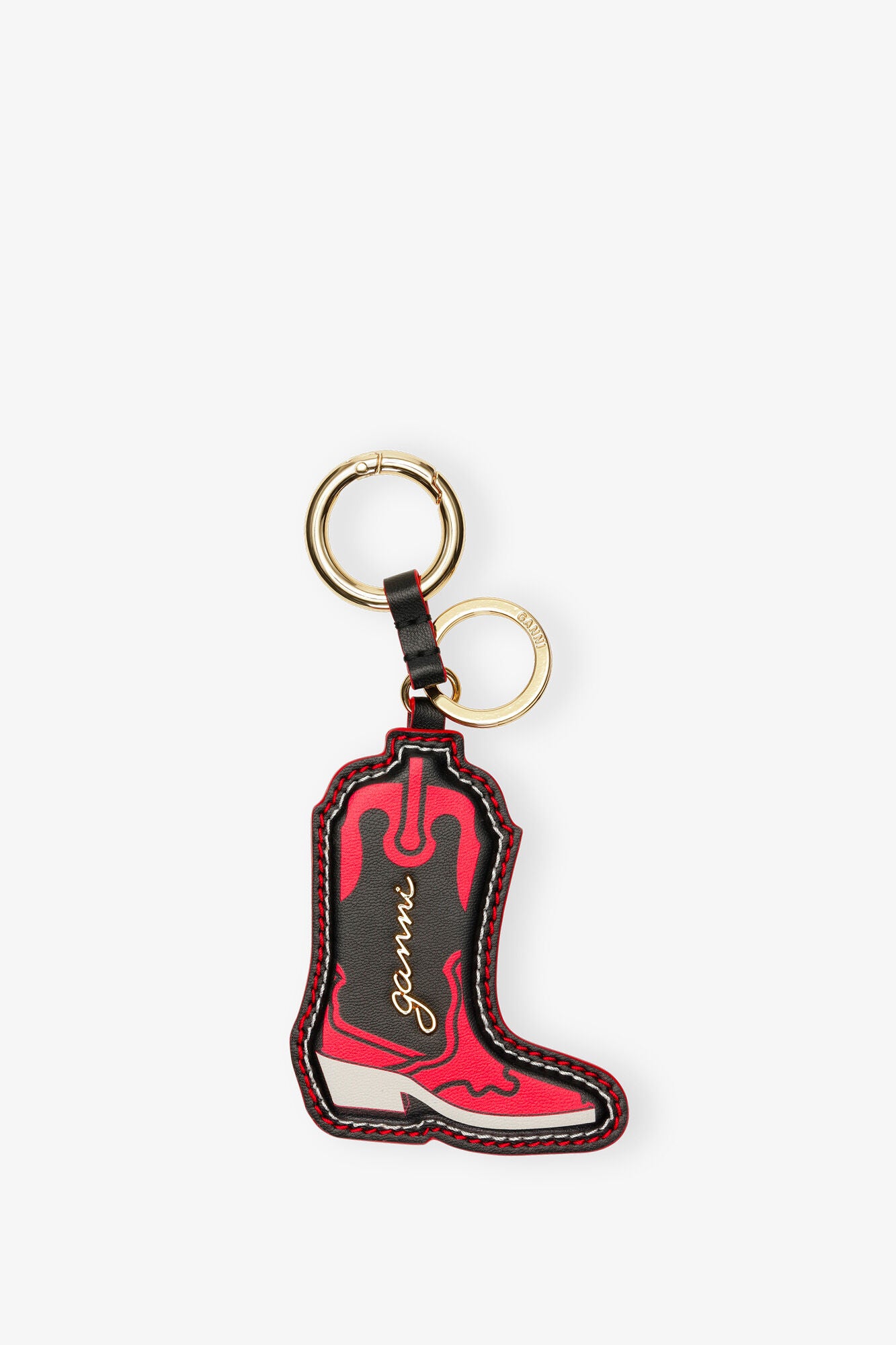 キーホルダー・キーリング Bou Nano Keyring - Ganni - Leather - Red Ganni Bou Nano Keyring - Leather - Red in Red | THE LIST