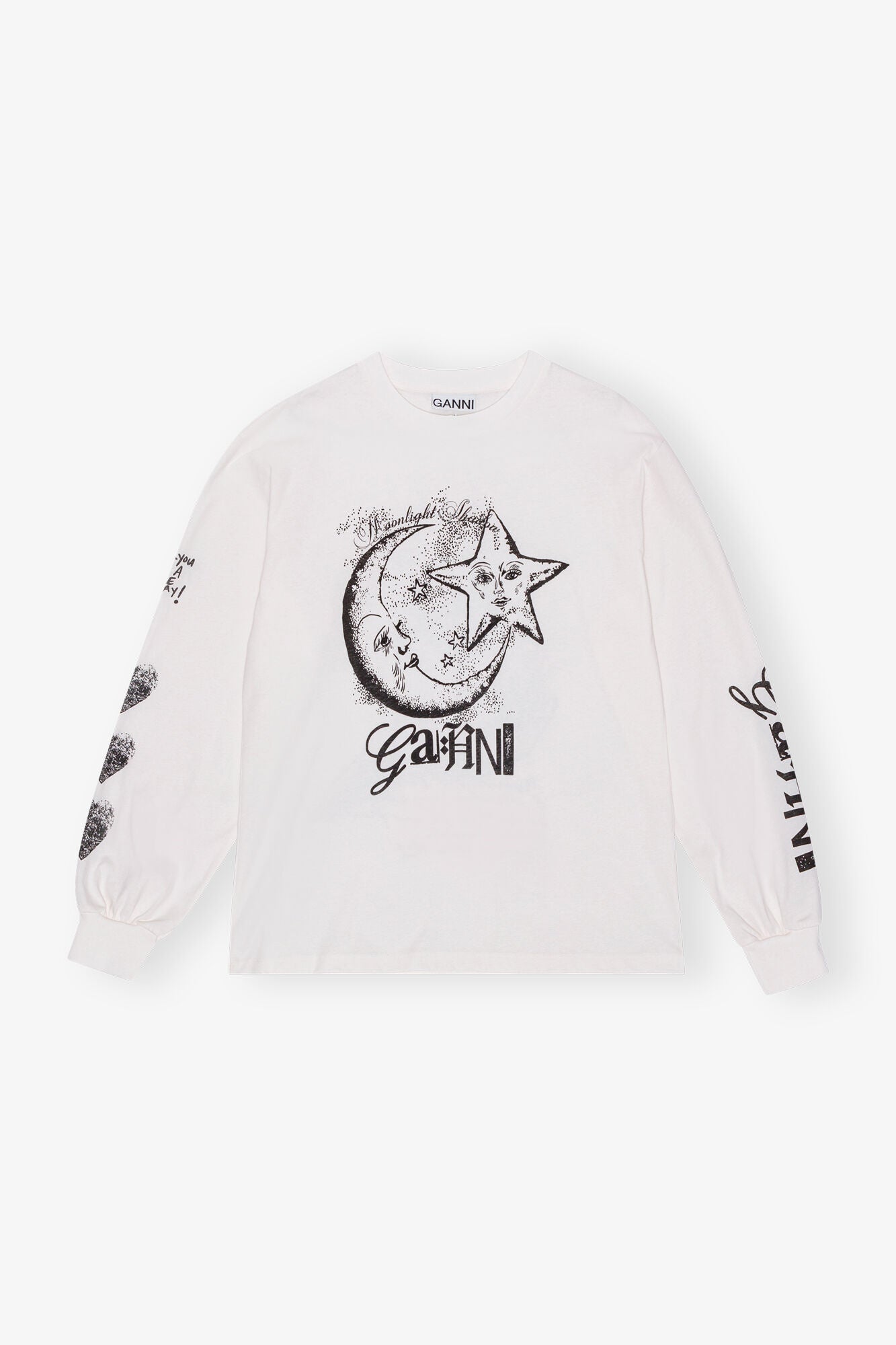 Ganni Future Heavy Jersey Long Sleeve Moon T-Shirt– Willow & Wolf