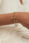 Tilly Sveaas T Bar Belcher Chain Bracelet Gold