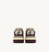 Autry CLC Low Sneakers in Ivory White and Burgundy in Leather Suede