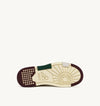 Autry CLC Low Sneakers in Ivory White and Burgundy in Leather Suede
