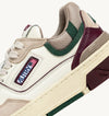 Autry CLC Low Sneakers in Ivory White and Burgundy in Leather Suede