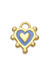 Sophie Harley Midi Hoop Earring with Sacred Blue Heart Charms