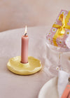 Heather Evelyn Scalloped Candle Holder in Pastel Yellow