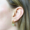 Sophie Harley Tiny Hoop Earrings with Cornflower Blue Heart Charm