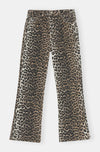 Ganni Betzy Cropped Jeans - Leopard