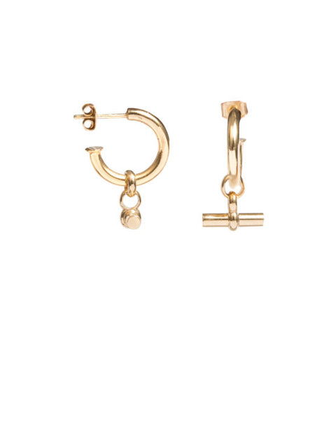 Tilly Sveaas Small Gold T-Bar Earring