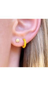 Copenhagen Lulu Gold Plated Earring - Yellow Colour Hoop
