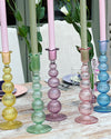 Glass Candle Holder - Tall Bobble