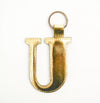 Gold Leather Letter Keyrings