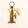 Gold Leather Letter Keyrings